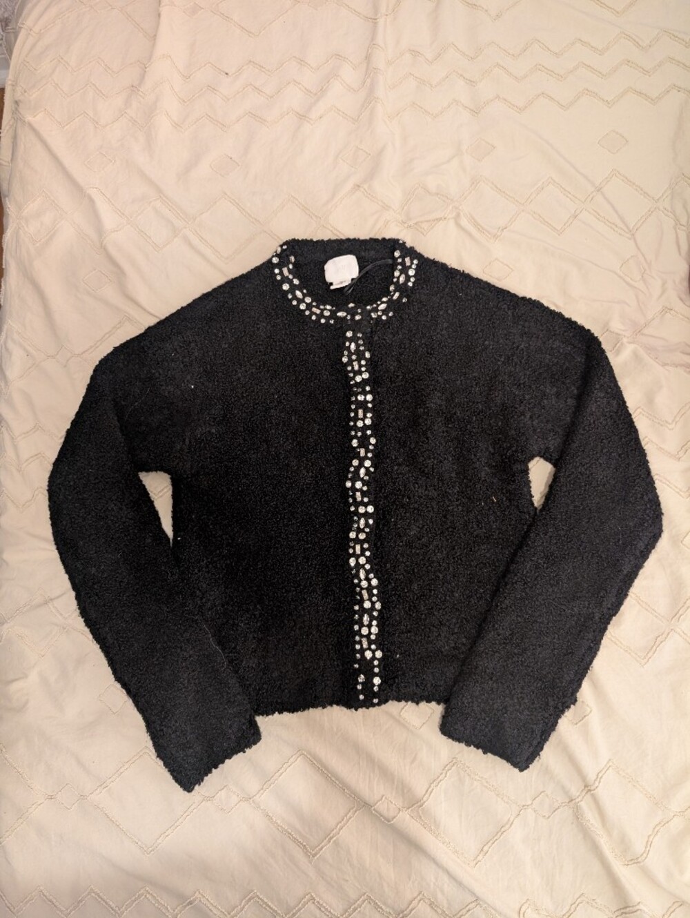 H&M Black Embellished Cardigan